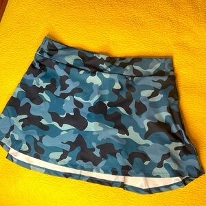 Blue Camouflage Mini Skirt
